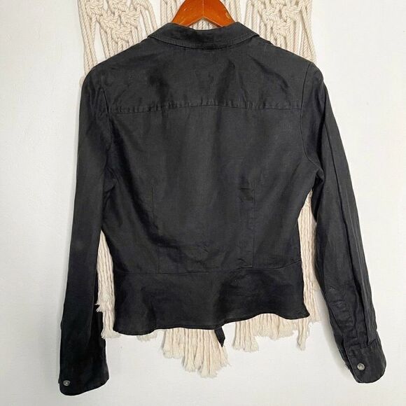 Jones NY Top SZ SM 100% Linen Long Sleeve Button Down Minimalist Sustainable - Picture 2 of 7